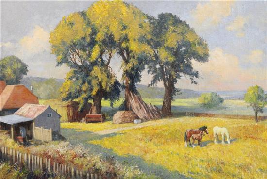 Eric Bruce McKay (1907-1989) Farm at Wartling, Sussex 20 x 30in., unframed